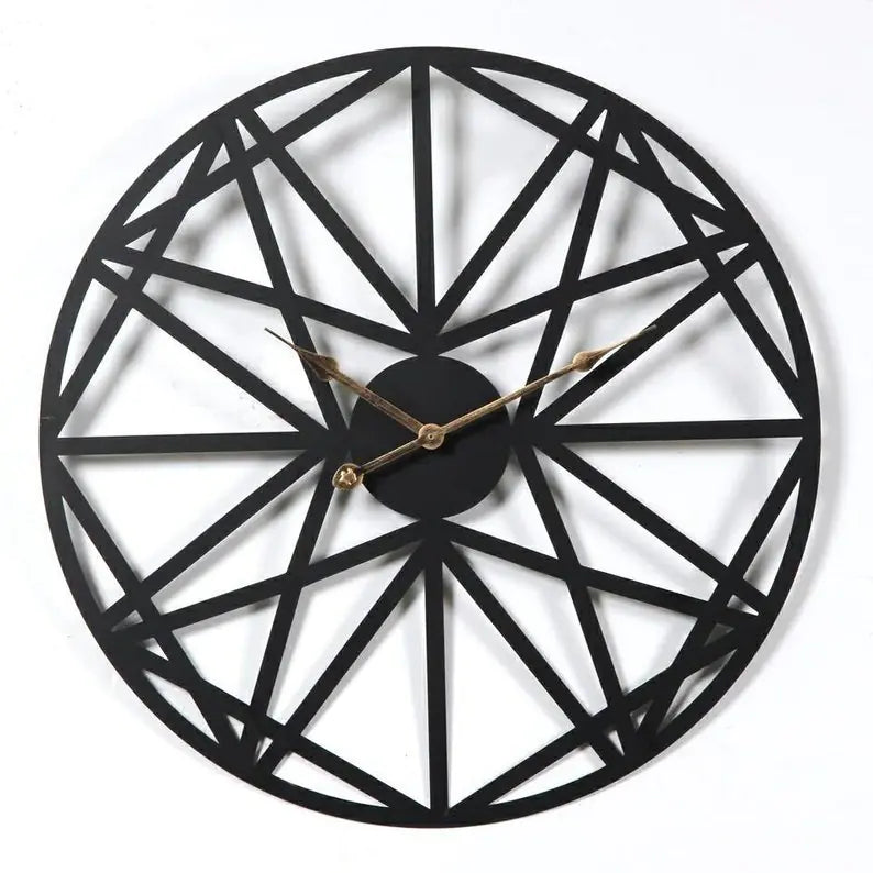 Silent European Iron Wall Clock