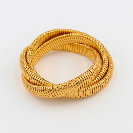 Triple Stack Gold Shine Bracelet