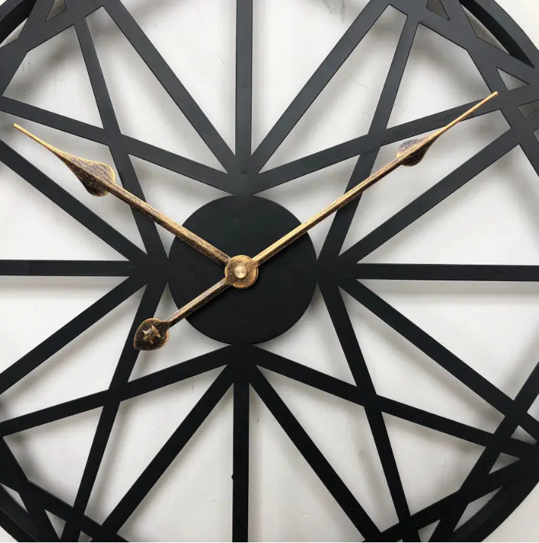 Silent European Iron Wall Clock