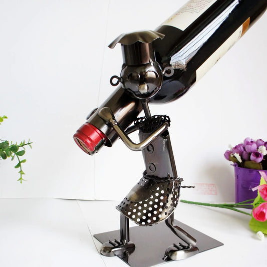 "Little Ghost Wine Rack - Collectible Iron Decor"