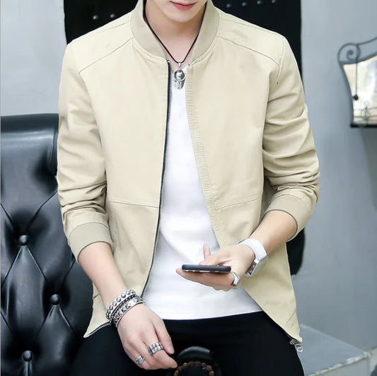 Stylish Spring Men's Jacket - Korean Slim Fit Cotton