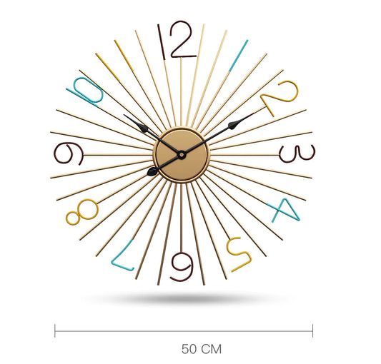 Artistic Iron Wall Clock - Silent Design