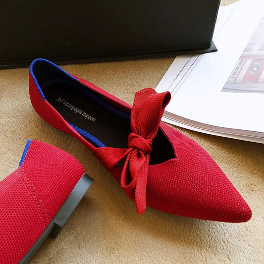 Bow-Adorned Mary Jane Flats