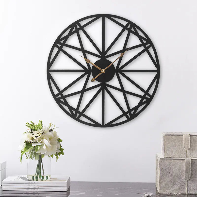 Silent European Iron Wall Clock