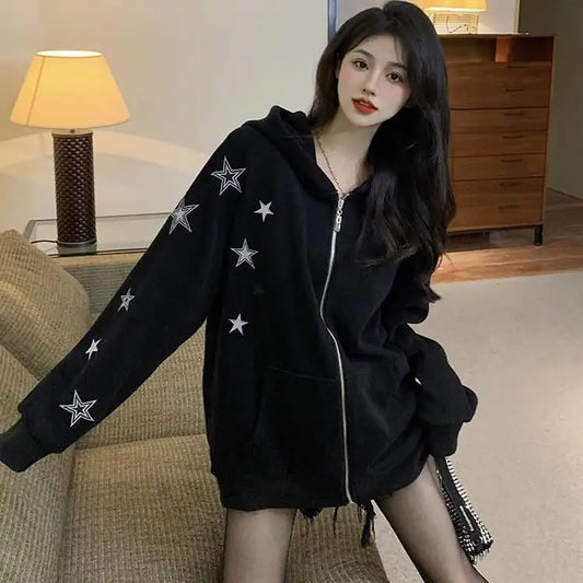 Stylish Embroidered Hoodie Jacket for Women