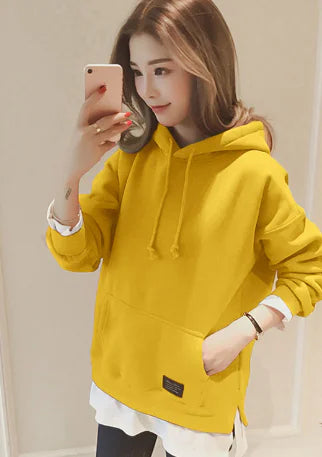 Blue Block Casual Hoodie