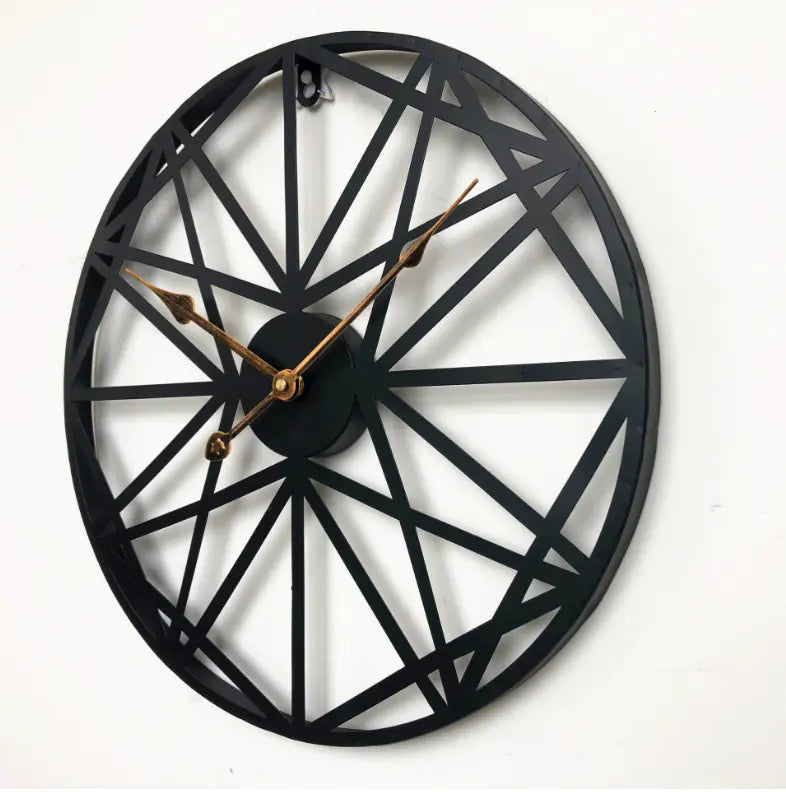 Silent European Iron Wall Clock